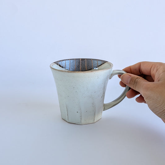 Shiro White Mug With Black Detail