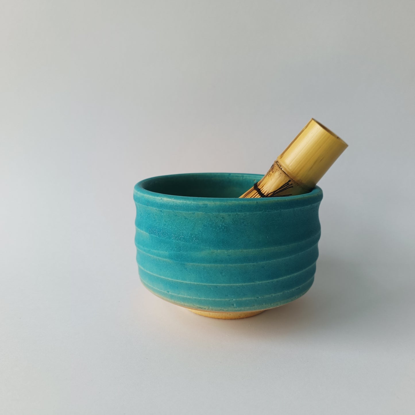 Sora Turquoise Blue Matcha Bowl