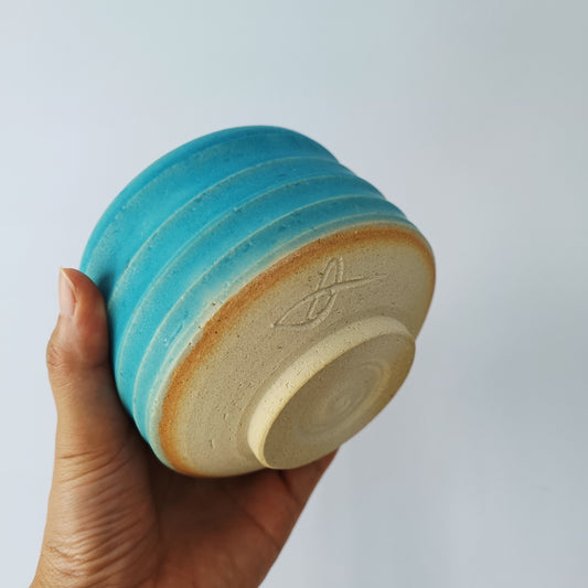Sora Turquoise Blue Matcha Bowl
