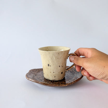 Mugi Speckled Cup & Saucer Set