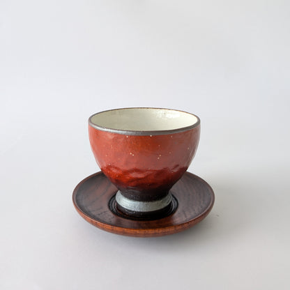 Beni Yunomi Cup & Saucer Set