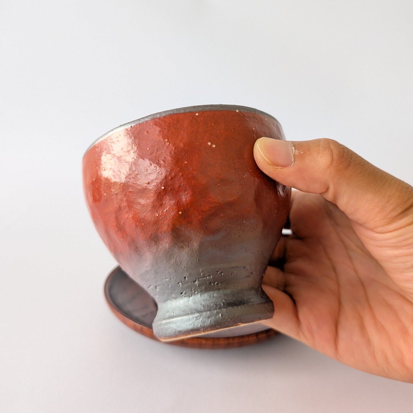 Beni Yunomi Cup & Saucer Set