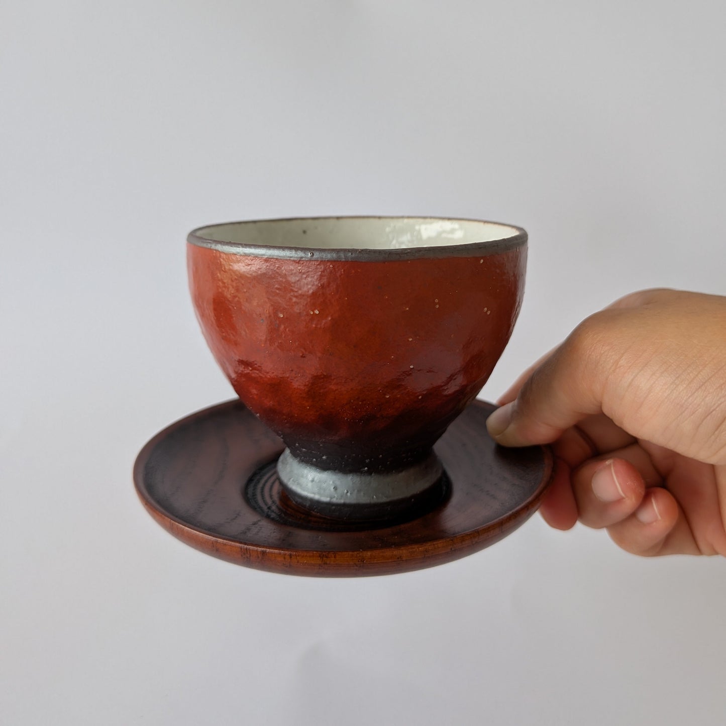 Beni Yunomi Cup & Saucer Set
