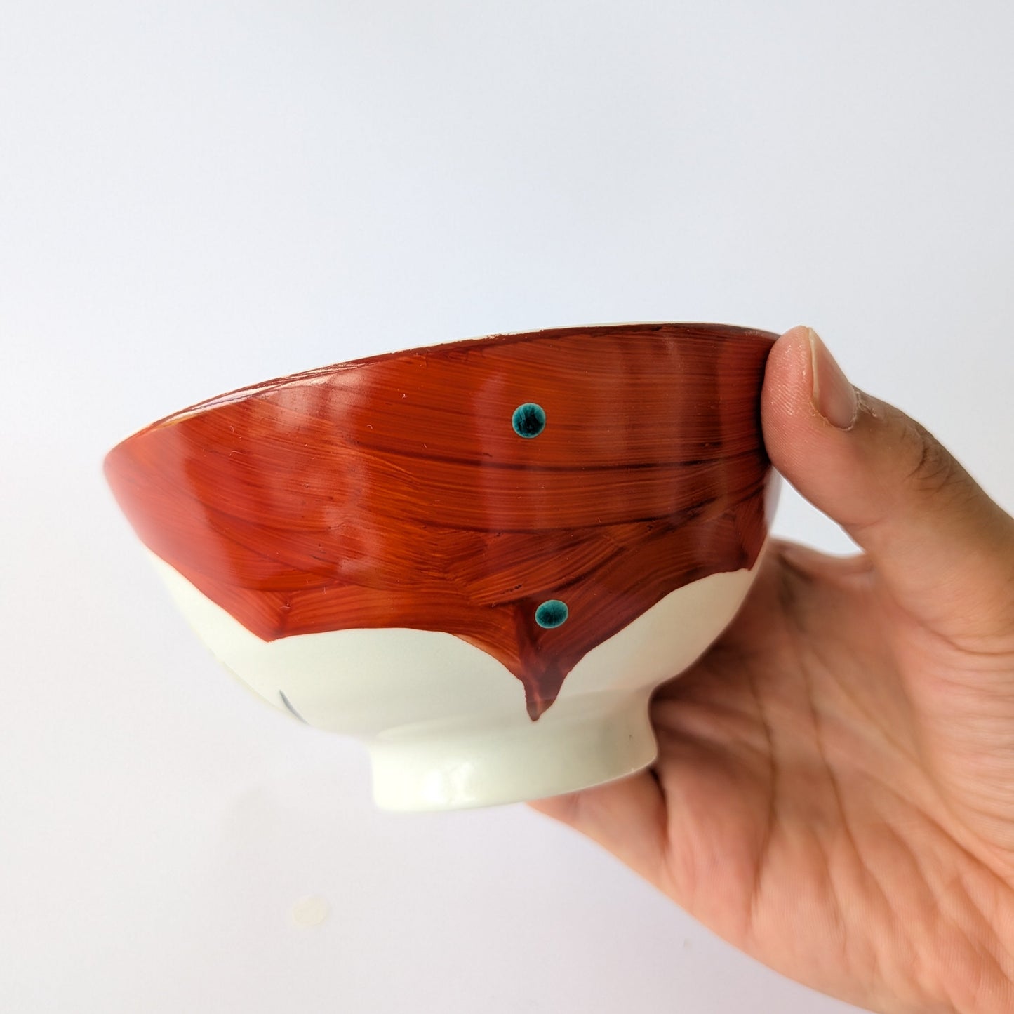 Hand-Painted Camellia Rice Bowl