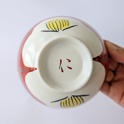 Hand-Painted Camellia Rice Bowl
