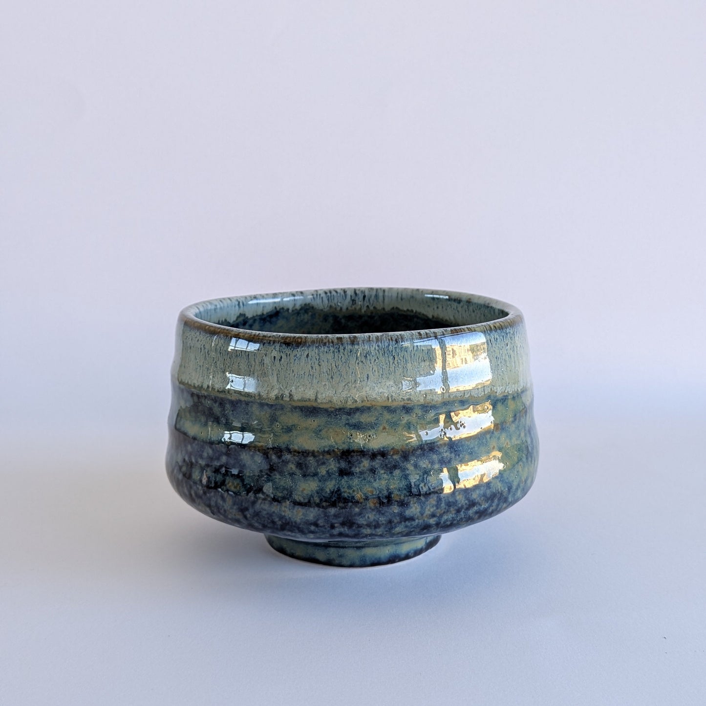 Haru Blue Drip Matcha Bowl