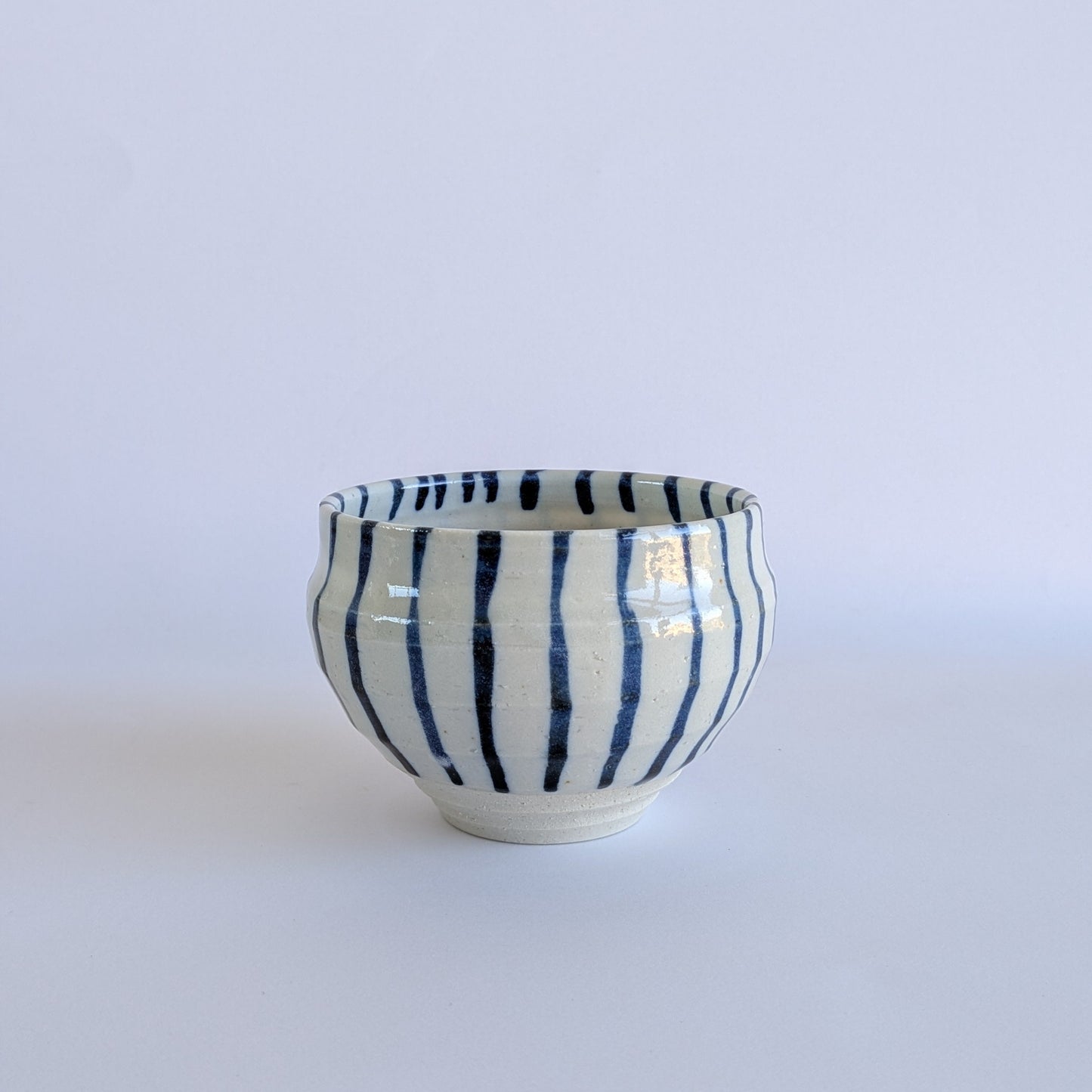 Tsuki Blue Stripe Latte Cup