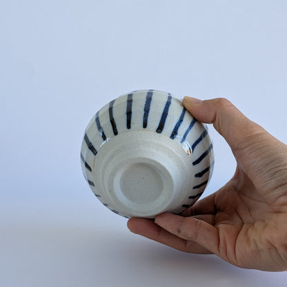 Tsuki Blue Stripe Latte Cup