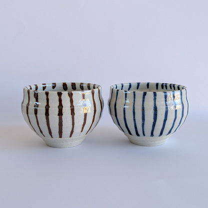 Tsuki Blue Stripe Latte Cup