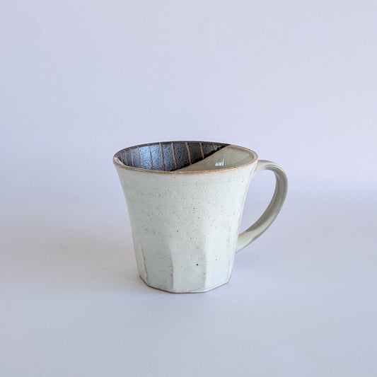 Shiro White Mug With Black Detail
